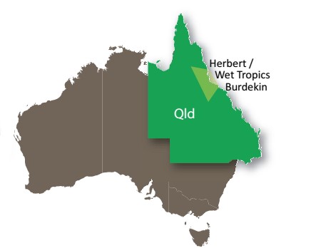 Map of Australia, with QLD highlighted to show project location.