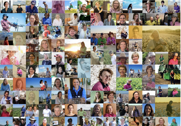 Montage of women in the Australian Cotton Industry