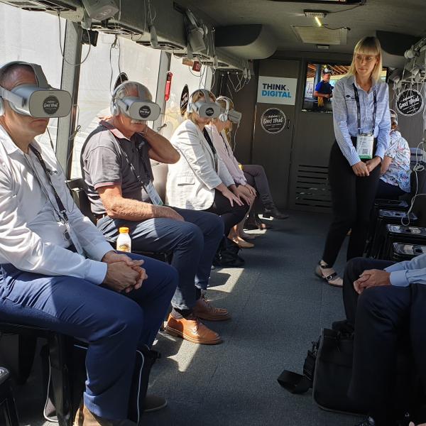 people with virtual reality headsets